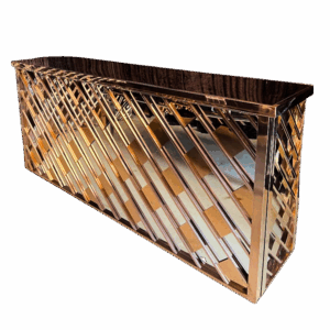 Abstract Mirrored Bar Front: Rose Gold