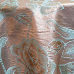 Roses Point Tablecloth: Aqua (Reverse Side)