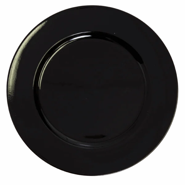 Acrylic Charger: Black Plain
