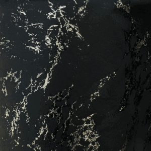 Marble Dazzle Tablecloth: Black & Gold