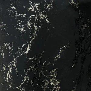 Marble Dazzle Tablecloth: Black & Gold