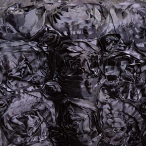 Heirloom Rose Tablecloth: Black