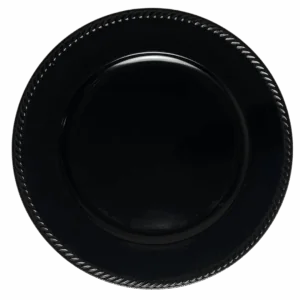 Acrylic Charger: Black Rope