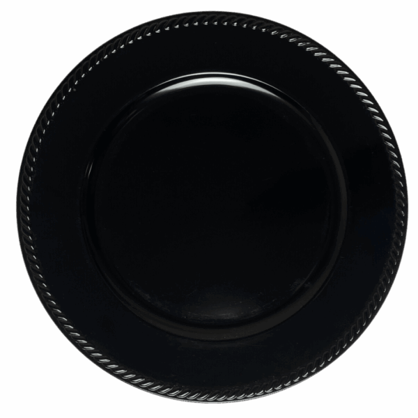 Acrylic Charger: Black Rope