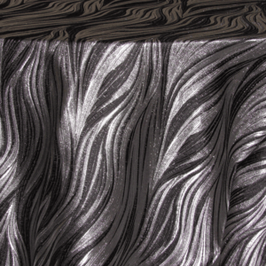 Charisma Tablecloth: Black & Silver