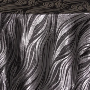 Charisma Tablecloth: Black & Silver