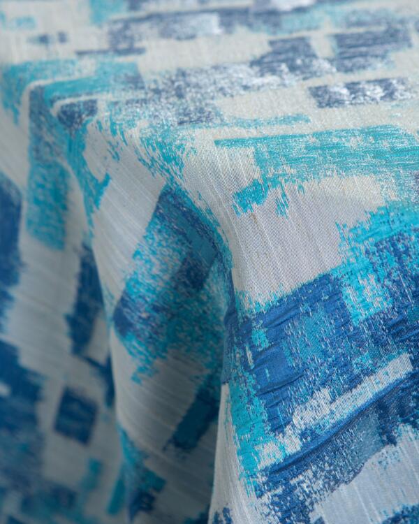 Brush Strokes Tablecloth: Blue