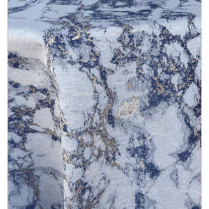 Marble Dazzle Tablecloth: Blue & Gold