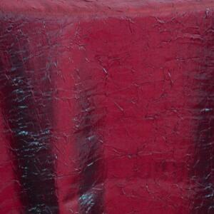 Crushed Satin Tablecloth: Burgundy & Blue