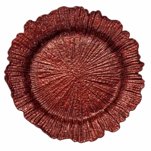 Acrylic Charger: Burgundy Sponge