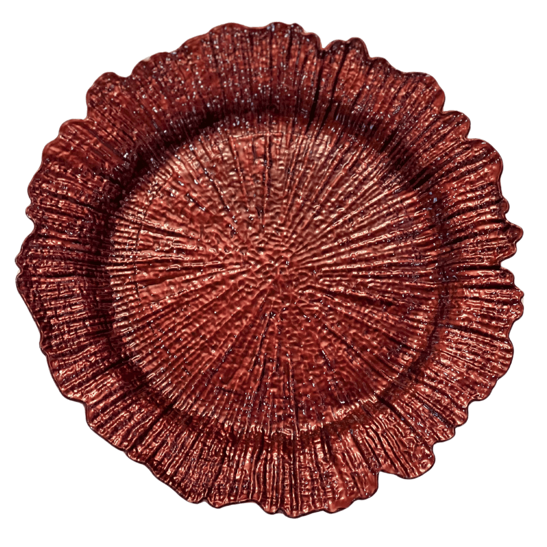 Acrylic Charger: Burgundy Sponge