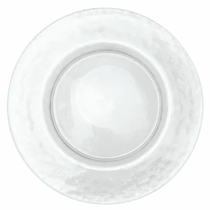 Glass Charger: Clear Hammered