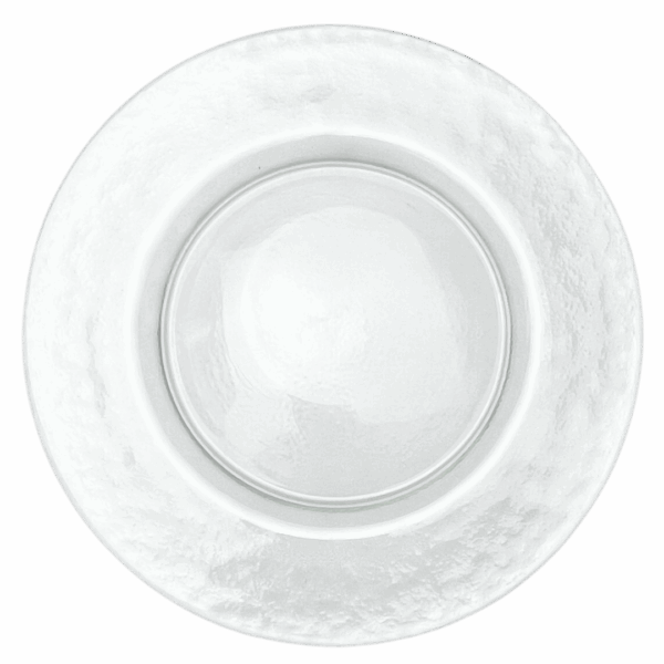 Glass Charger: Clear Hammered
