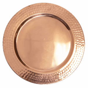 Metal Charger: Copper Hammered