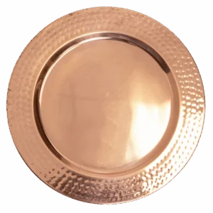 Metal Charger: Copper Hammered