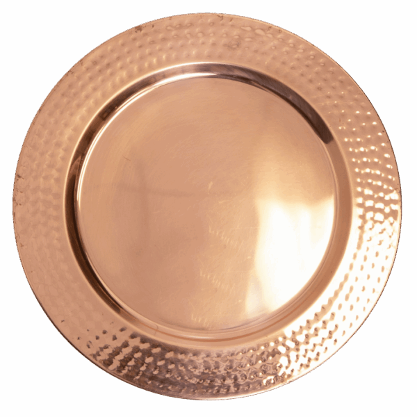 Metal Charger: Copper Hammered