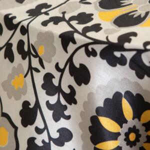 Cracker Jack Tablecloth: Grey & Yellow