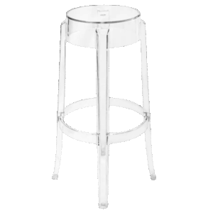 Ghost Bar Stool: Clear Backless