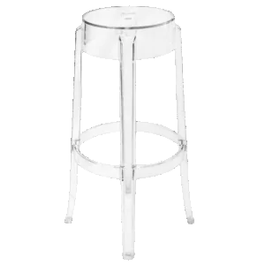 Ghost Bar Stool: Clear Backless