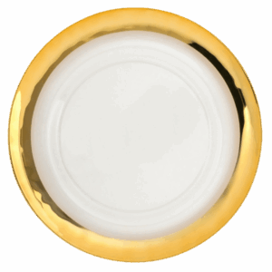 Glass Charger: Thick Gold Band (NOT Ribbed)