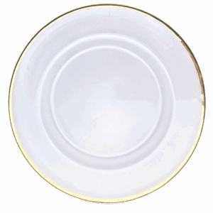 Glass Charger: Thin Gold Band