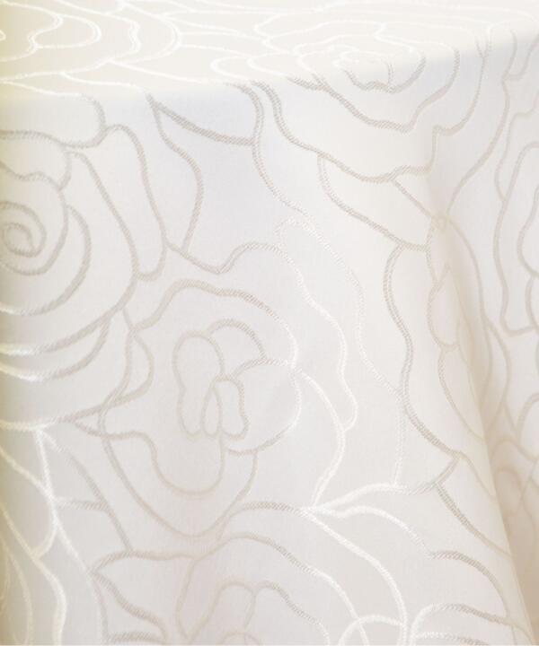 Rio Rose Tablecloth: Off-White/ Alabaster