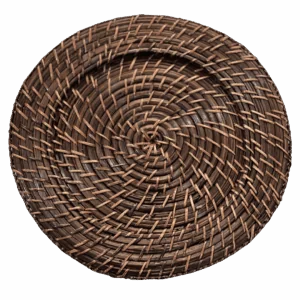 Rattan Charger: Dark