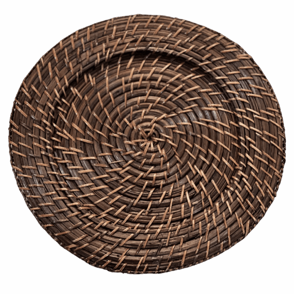 Rattan Charger: Dark