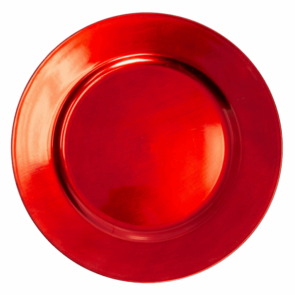 Acrylic Charger: Red Plain