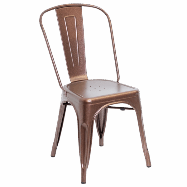 Metal Bistro Chair: Rust