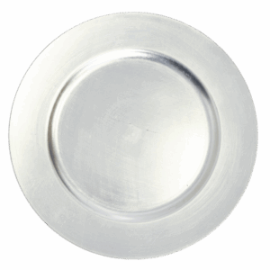Acrylic Charger: Silver Plain