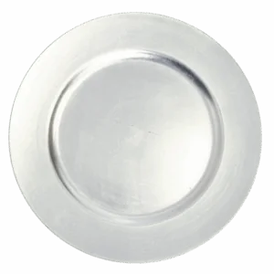 Acrylic Charger: Silver Plain