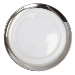 Glass Charger: Silver Band (Not Ribbed)