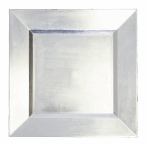 Acrylic Charger: Silver Square