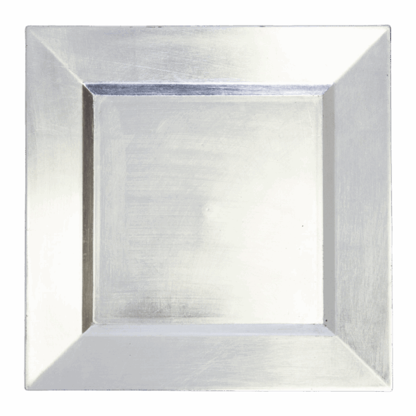 Acrylic Charger: Silver Square