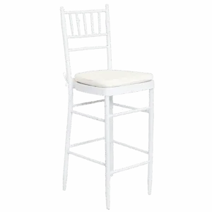 Chiavari Bar Stool: White