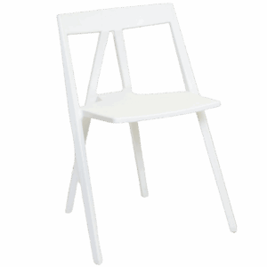 Milan Easel Chair: White
