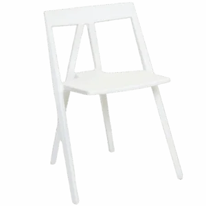 Milan Easel Chair: White