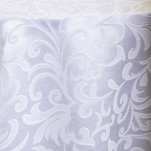 Somerset Damask Tablecloth: White
