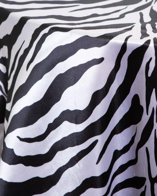 Satin Tablecloth: Zebra