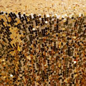Sequin Disc Tablecloth: Gold
