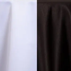 Satin Tablecloth: Black/White