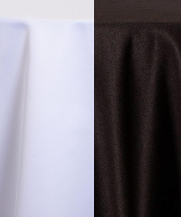 Satin Tablecloth: Black/White