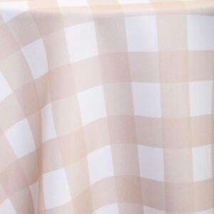 Buffalo Check Tablecloth: Tan/ White