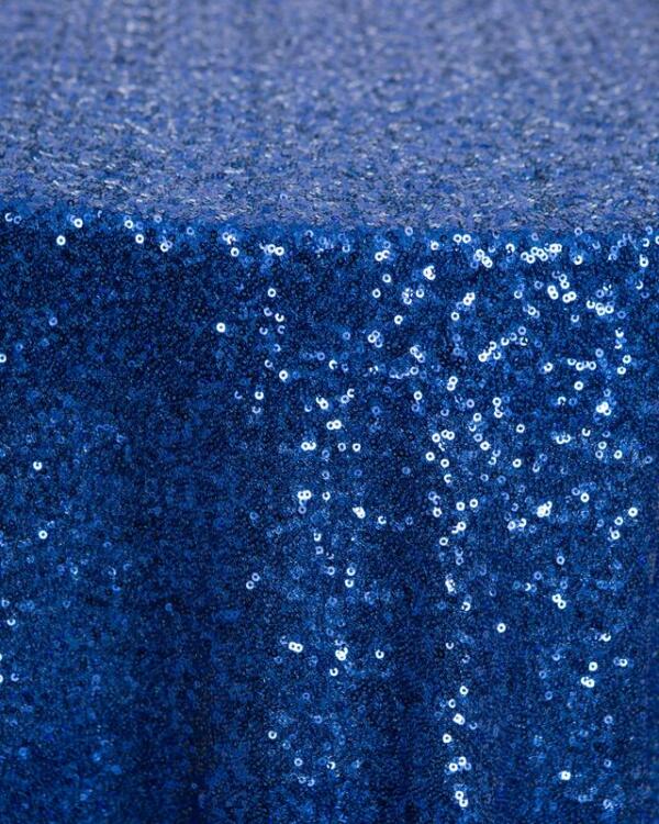 Sequin Glitz Tablecloth: Royal Blue