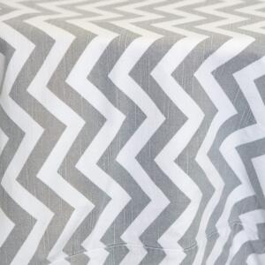 Chevron Tablecloth: Grey/ White