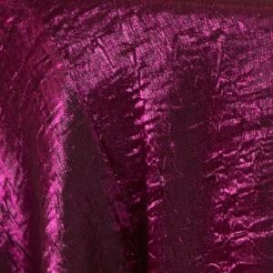 Crushed Satin Tablecloth: Fuchsia/Black