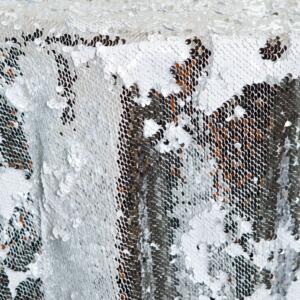 Reversible Sequin Tablecloth: Silver/White