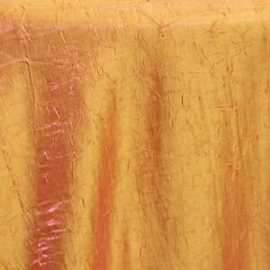 Crushed Satin Tablecloth: Coral/Pink/Gold