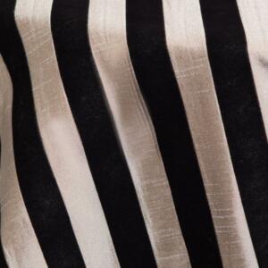 Dior Stripe Tablecloth: Black/ Champagne